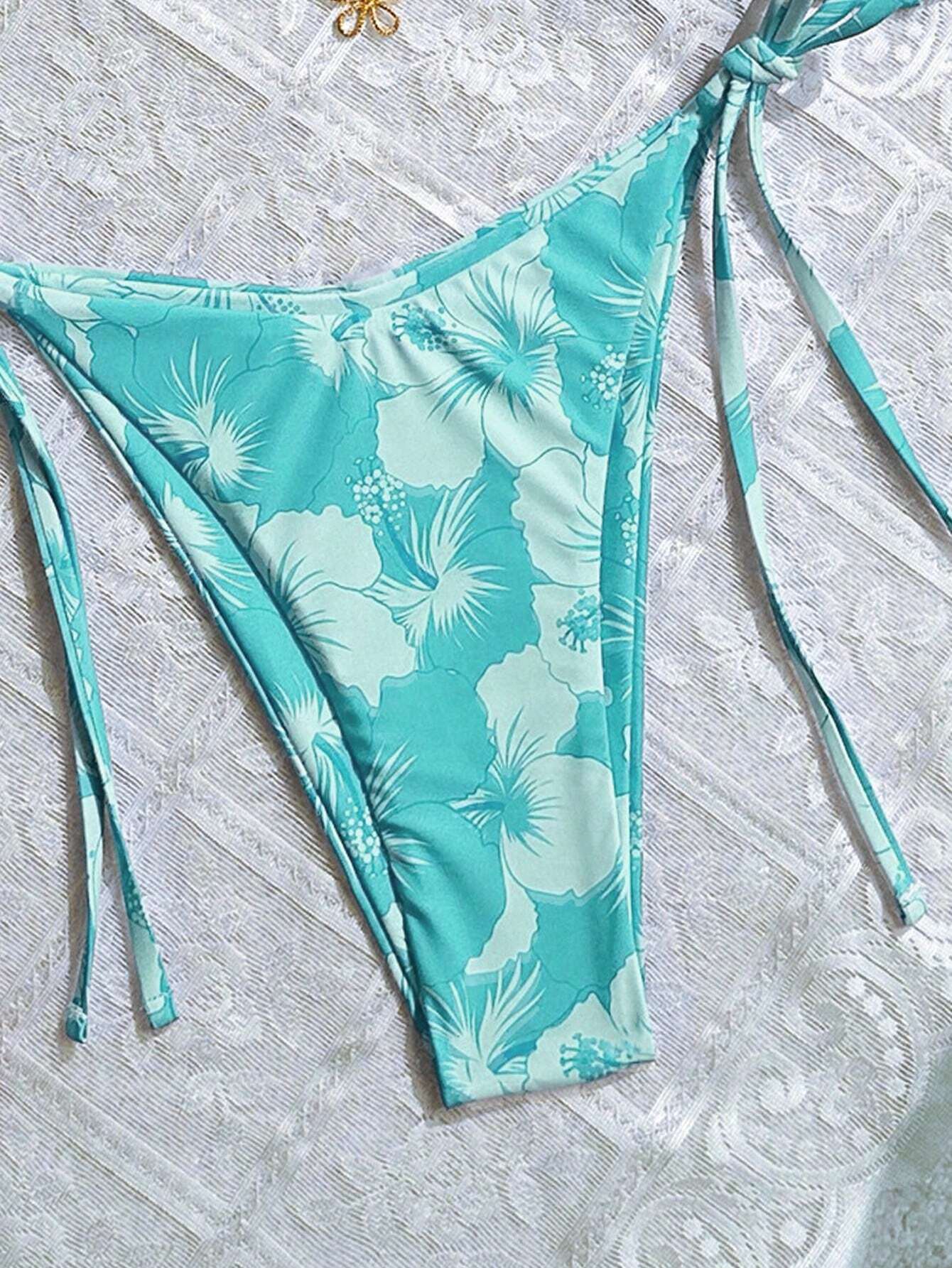 Bikini Con Ajuste Perfecto y Diseño Sexy Celeste