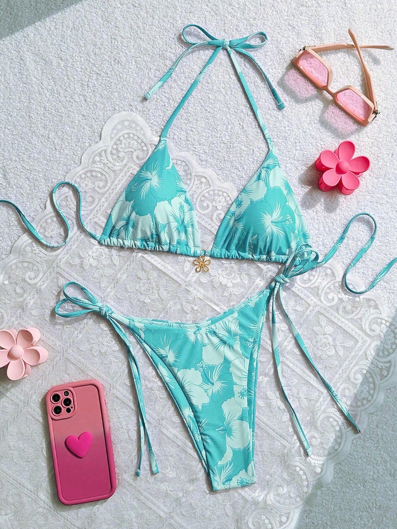 Bikini Con Ajuste Perfecto y Diseño Sexy Celeste